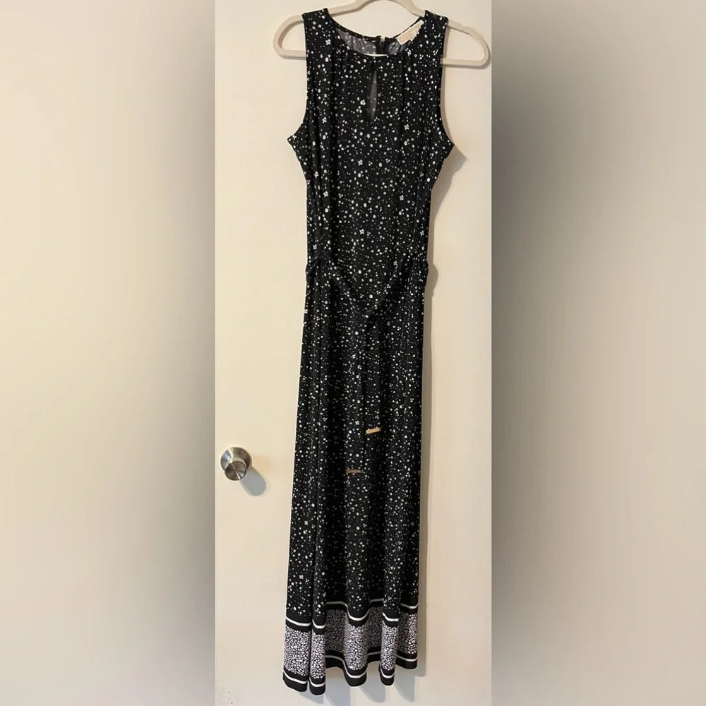 Michael Kors Nora Print Border Maxi Dress Size Medium - Picture 2 of 10